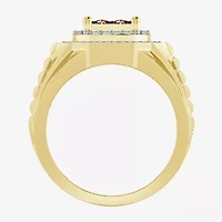 (Brown / I3) Mens 3/4 CT. T.W. Natural Champagne Diamond 10K Gold Cocktail Ring