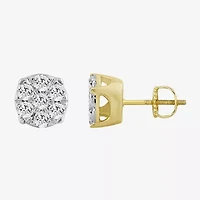 (J / I3) 1/4 CT. T.W. Natural White Diamond 10K Gold 5.3mm Oval Stud Earrings