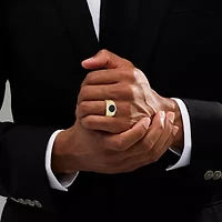 Black / I3) Mens 1 1/ CT. T.W. Natural Black Diamond 10K Gold Cocktail Ring