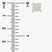 (J / I3) 3/4 CT. T.W. Natural White Diamond 10K Gold 8.1mm Stud Earrings