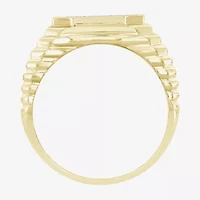 (J / I3) Mens 1/4 CT. T.W. Natural White Diamond 10K Gold Cocktail Ring
