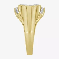 (J / I3) Mens 1/4 CT. T.W. Natural White Diamond 10K Gold Cocktail Ring