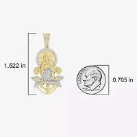 (J / I3) Mens 1/3 CT. T.W. Natural White Diamond 10K Gold Pendant