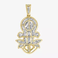 (J / I3) Mens 1/3 CT. T.W. Natural White Diamond 10K Gold Pendant