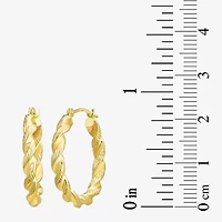 Womens 10K Gold 23mm Circle Hoop Earrings