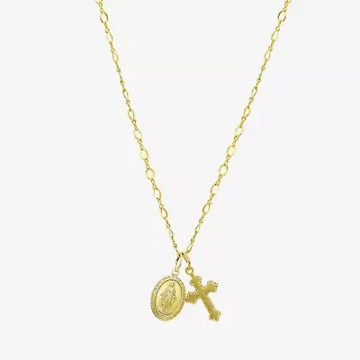 Religious Jewelry Guad Cross Girls Cross 15 Inch Pendant Necklace