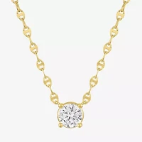 Diamond Addiction (G-H / Si2-I1) Womens 3/4 CT. T.W. Lab Grown White Diamond 14K Gold Over Silver Round 16 Inch Pendant Necklace