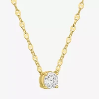Diamond Addiction (G-H / Si2-I1) Womens 3/4 CT. T.W. Lab Grown White Diamond 14K Gold Over Silver Round 16 Inch Pendant Necklace