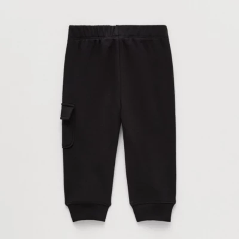 Okie Dokie Baby Boys Cuffed Regular Fit French Terry Pull-On Pant