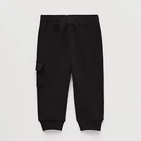Okie Dokie Baby Boys Cuffed Regular Fit French Terry Pull-On Pant