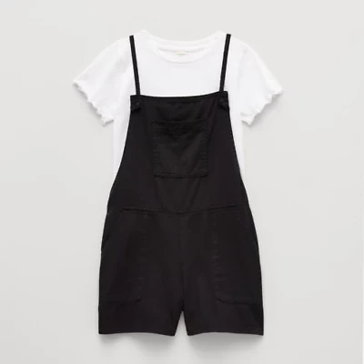 Thereabouts Little & Big Kid Girls Square Neck Sleeveless Romper Set