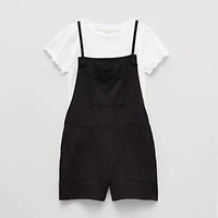 Thereabouts Little & Big Kid Girls Square Neck Sleeveless Romper Set