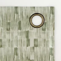 Sun Zero Vernon Monochrome Brushstrokes Magnetic Closure Grommet Top 100% Blackout Set of 2 Curtain Panel