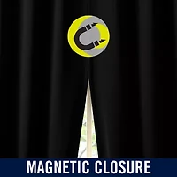 Sun Zero Sheridan Magnetic Closure Grommet Top 100% Blackout Set of 2 Curtain Panel