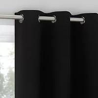 Sun Zero Sheridan Magnetic Closure Grommet Top 100% Blackout Set of 2 Curtain Panel