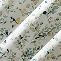 Sun Zero Maureen Painted Foliage Magnetic Closure Grommet Top 100% Blackout Set of 2 Curtain Panel