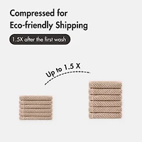 Madison Park Diagonal Ribbed 500gsm Cotton Zero Twist 6-pc. Quick Dry Washcloth Set