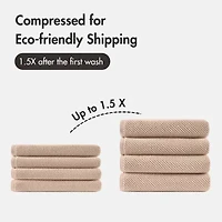 Madison Park Diagonal Ribbed 500gsm Cotton Zero Twist 4-pc. Bath Towel Set