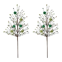 Glitzhome 28" Berry And Shamrock 2-pc. Pick