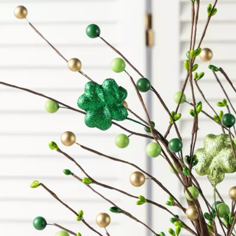 Glitzhome 28" Berry And Shamrock 2-pc. Pick