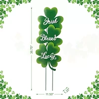 Glitzhome 37" Metal Shamrock St. Patricks Day Yard Art