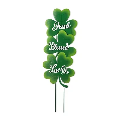 Glitzhome 37" Metal Shamrock St. Patricks Day Yard Art