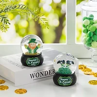 Glitzhome 4 Resin Leprechaun Waterglobs St. Patricks Day Tabletop Decor