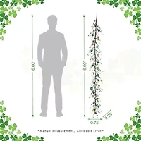 Glitzhome 72" Shamrock St. Patricks Day Garland
