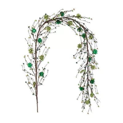 Glitzhome 72" Shamrock St. Patricks Day Garland