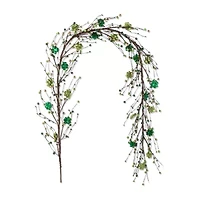 Glitzhome 72" Shamrock St. Patricks Day Garland