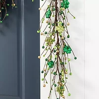 Glitzhome 72" Shamrock St. Patricks Day Garland