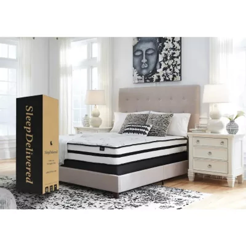 Signature Design by Ashley Chime 10" Medium Hybrid - Mattress a Box