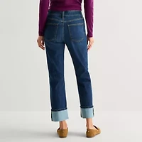 St. John's Bay Womens Tall High Rise Straight Leg Jean