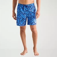 Nike Mens Drawstring Waist Logo Swim Trunks