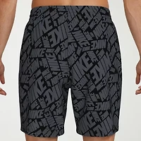 Nike Mens Drawstring Waist Logo Swim Trunks