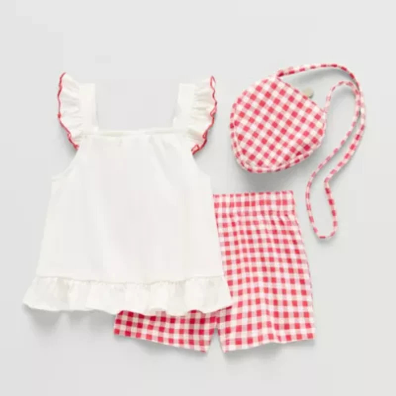 Little Lass Toddler Girls 3-pc. Short Set