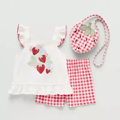 Little Lass Toddler Girls 3-pc. Short Set