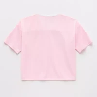 Thereabouts Little & Big Kid Girls V Neck Short Sleeve Oversized Graphic T-Shirt