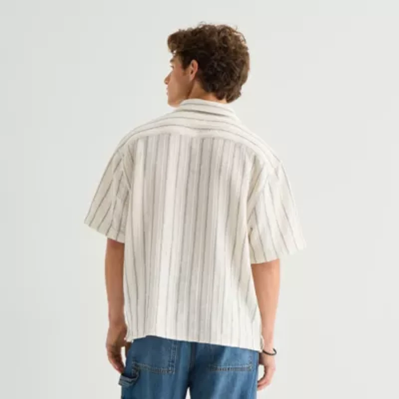 Arizona Mens Short Sleeve Regular Fit Button-Down Shirt