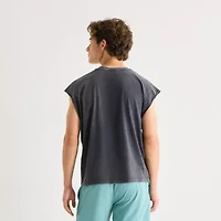 Arizona Mens Crew Neck Sleeveless Muscle T-Shirt