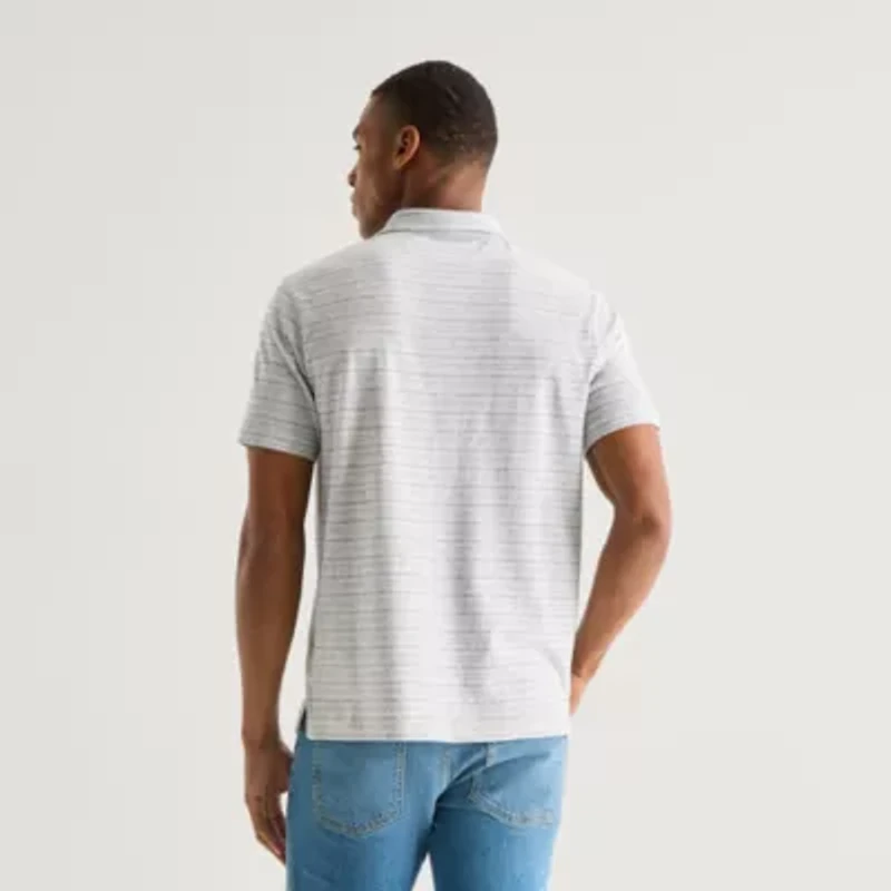 U.S. Polo Assn. Stripe Jacquard Mens Classic Fit Short Sleeve Shirt