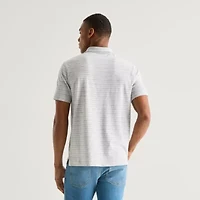 U.S. Polo Assn. Stripe Jacquard Mens Classic Fit Short Sleeve Shirt