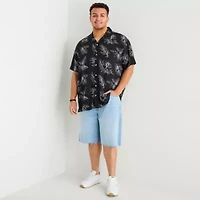 Arizona Mens Short Sleeve Classic Fit Big and Tall Button-Down Shirt