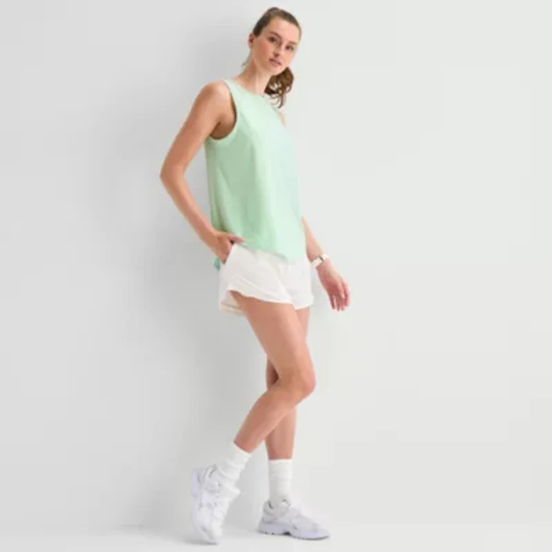 Xersion Mesh Womens Crew Neck Sleeveless Active Tank Top