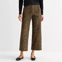 St. John's Bay Womens Wide Leg High Rise Cropped Pant