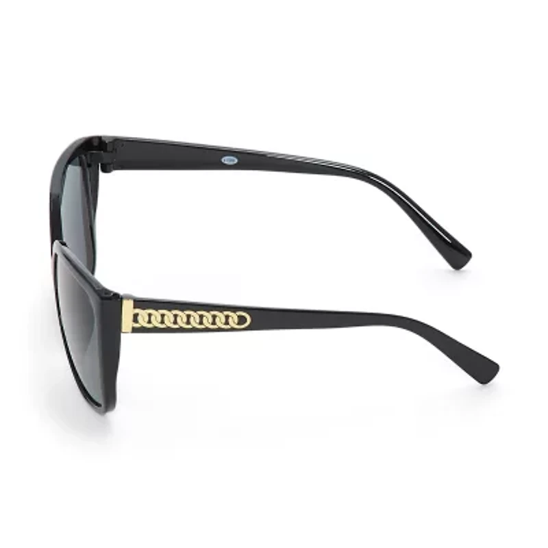 Mixit Black Cateye Womens Uv Protection Cat Eye Sunglasses