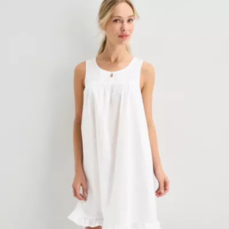 Adonna Womens Round Neck Nightgown