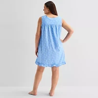 Adonna Womens Plus Round Neck Nightgown