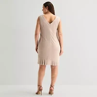 Maya Brooke Womens Plus Jacket Dress