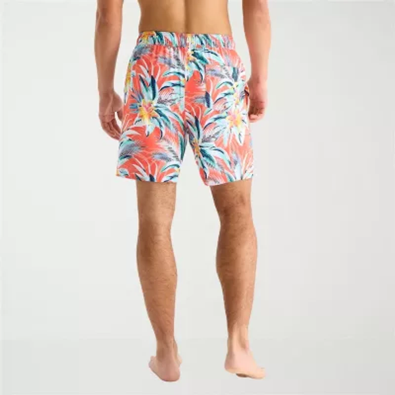 Arizona Mens 6 1/2" Patchwork Swim Shorts